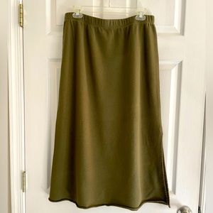 Eileen Fisher organic cotton French terry A-line skirt